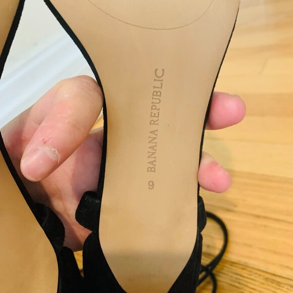 Women's Sandals Heels Designer Banana Republic Shoes Ankle Strap Sandals Size 9 - Picture 14 of 14